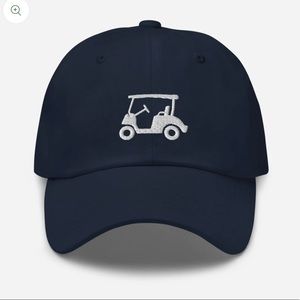 Golf cart navy embroidered hat